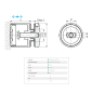 Preview: Punkthalter Anthrazit RAL7016 ∅50 mm Edelstahl V2A Verbinder Glashalter Glatt Halterung flexibel